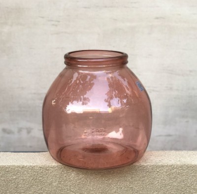 Bình hoa thủy tinh VSM màu hồng HURRICANE MONTANA 20 CM - V5983-DB19