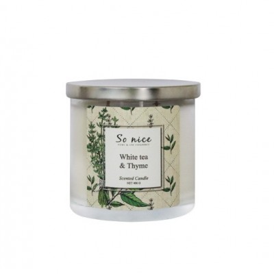 Nến thơm So Nice White Tea & Thyme - 2 Bấc (400g)