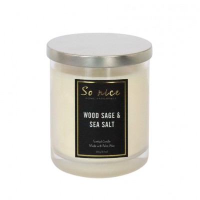 Nến thơm So Nice Wood sage & Sea Salt - 1 Bấc (230g)